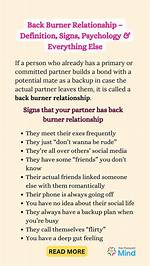 Understanding the Backburner Relationship Meaning