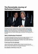 Unveiling the Genius of Saifoulaye Freeman: Discoveries and Insights Await